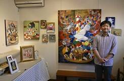 和洋融合の絵画６０点展示