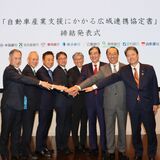 自動車産業を広域で支援へ　足利銀行など地銀８行が連携協定　地元企業の販路拡大サポート