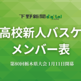 第80回栃木県高校新人バスケットボール大会・女子メンバー表　出場全45チームの登録選手を掲載