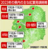 長引く残暑“秋”にも影響　栃木県内の行楽地　ヒガンバナの開花遅れも　紅葉見頃予想