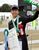 馬術少年自由演技馬場馬術で県勢初の優勝を果たした栃木県の渡辺＝９日午後０時15分、那須塩原市の地方競馬教養センター