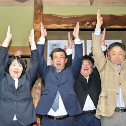 市貝町長選、軽部氏が初当選