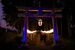 星宮神社の参道に設置されたちょうちん