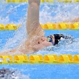松下（宇都宮南高）５位で２種目内定ならず　競泳五輪代表選考会・男子20…