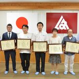 茂木で「救命のバトン」つなぐ　ゴルフ場従業員らに感謝状　倒れた男性を救助