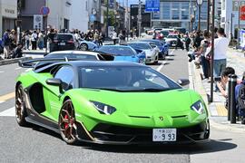 那須塩原にスーパーカー集結　ランボルギーニ、ポルシェ...29台がパレード　交通安…