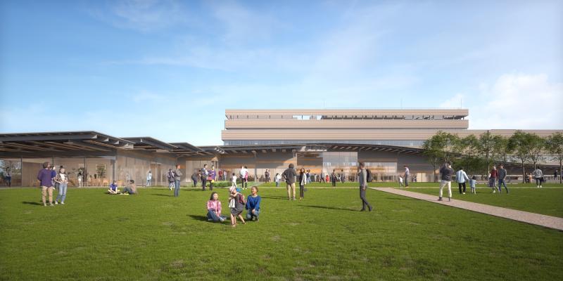 新庁舎の完成予想イメージ（市提供）