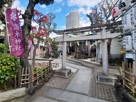 　「おむすび神社」として人気の高木神社＝東京都墨田区