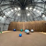 那須にドーム施設オープン　雨の日もボール遊びなど自由に