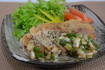 ＜豚肉のねぎたっぷりソテー＞引き立つ豚肉の甘み