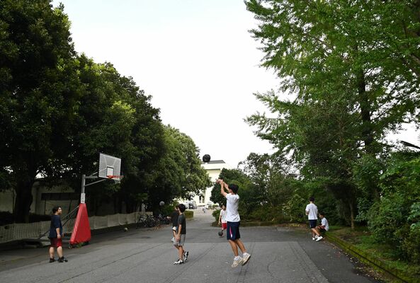 宇都宮ブレックスの新アリーナ建設候補地の宇都宮駅東公園＝７日午後３時４０分、宇都宮市元今泉５丁目