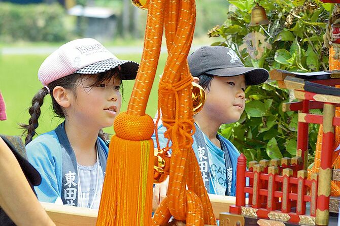 汗だくで頑張る子どもたち