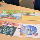ふーミン主役の紙芝居　土偶の来歴、温かな絵で　ふみの森もてぎが制作