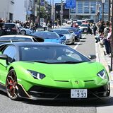 那須塩原にスーパーカー集結 ランボルギーニ、ポルシェ...29台がパレード 交通安全呼びかけ