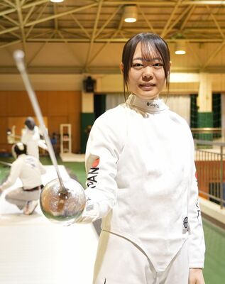 ４月に世界カデ選手権に出場する菊池＝栃木翔南高体育館