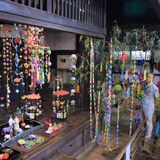 栃木・おおひら郷土資料館　七夕飾り、屋敷彩る