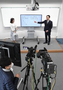 新型コロナでテレビ授業を収録　宇都宮