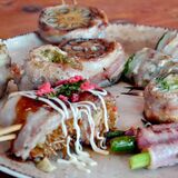 【ミヤコレ】備長炭を使い、種類いろいろ　宇都宮野菜巻串焼き（宇都宮野菜巻串焼き　こっこのすけ）
