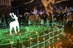 山あげ会館前 ＬＥＤで彩る