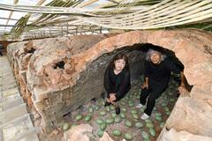 益子の大登り窯 展示スペースに