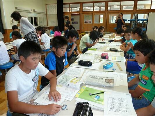 記事の要素把握／大田原市佐久山小５、６年