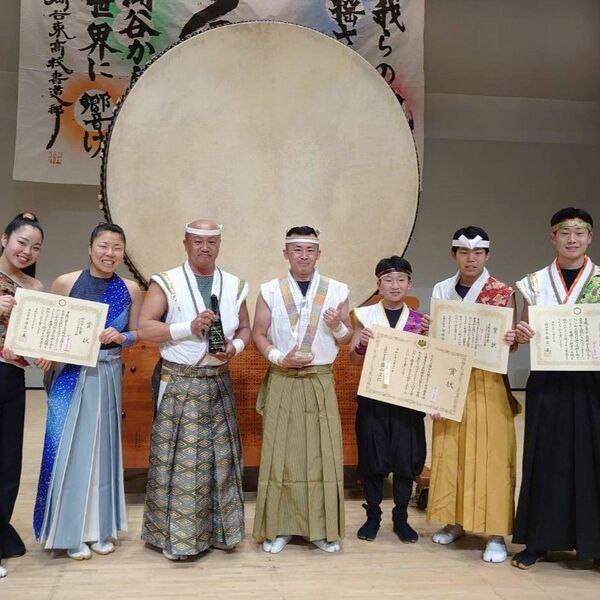 世界和太鼓コン 栃木「岩舟武蔵太鼓」の上龍さん、個人部門で最優秀賞