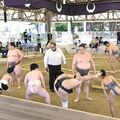 大田原市出身力士ら、地元で相撲教室 二子山親方などが子どもたちを指導、魅力伝授