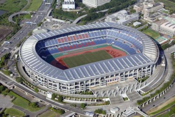 　日産スタジアム＝２０２４年７月、横浜市港北区（共同通信社ヘリから）