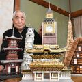 割り箸やつまようじで日光東照宮・陽明門を再現　宇都宮の舘野さんが77歳で始めた模型作り　趣味が進化