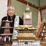 割り箸やつまようじで日光東照宮・陽明門を再現 宇都宮の舘野さんが77歳…