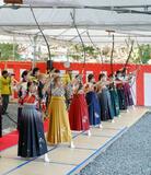 京都・三十三間堂で「通し矢」