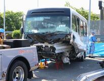 磐越道事故のバス車体を検証