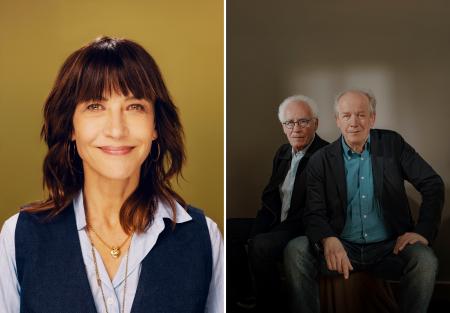 　俳優ソフィー・マルソーさん（（Ｃ）Ｍａｒｉｅ　Ｒｏｕｇｅ／Ｕｎｉｆｒａｎｃｅ）（左）と映画監督ダルデンヌ兄弟（（Ｃ）Ｌａｕｒａ　Ｓｔｅｖｅｎｓ／Ｕｎｉｆｒａｎｃｅ）の肖像写真（提供写真）