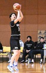 バスケ赤間らドラフト候補が参加