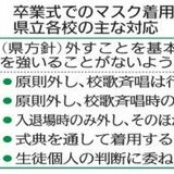 卒業式マスク、県立高対応分かれる　受験や生徒の心情に配慮　「緩和」の度合い見極め