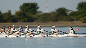 寄せ集めチームで準決勝進出　とちぎ国体・ボート成年女子かじ付き４人スカル