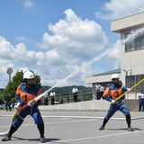 消防操法大会に向けて激励会　ポンプ車操法披露　県消防協会下都賀支部