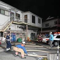 下野で工場火災