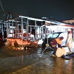 野木で建物火災