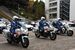 宇都宮環状線のパトロールに出発する警察官ら＝11日午前、宇都宮市馬場通り４丁目