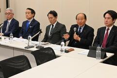 福田氏「野党連携を」