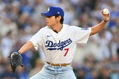 Ｖさんがドジャース戦で始球式