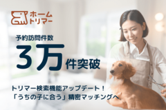 自宅出張トリミング「ホームトリマー」、累計利用件数が3万件を突破!