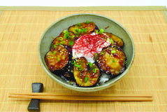 ナスの照り焼き丼～温玉のせ～食が進むガッツリ飯！