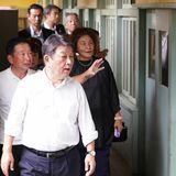 茂木氏が足利の母校の分校跡を訪問　自民総裁選前に決意新た
