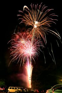 鬼怒川温泉郷で花火