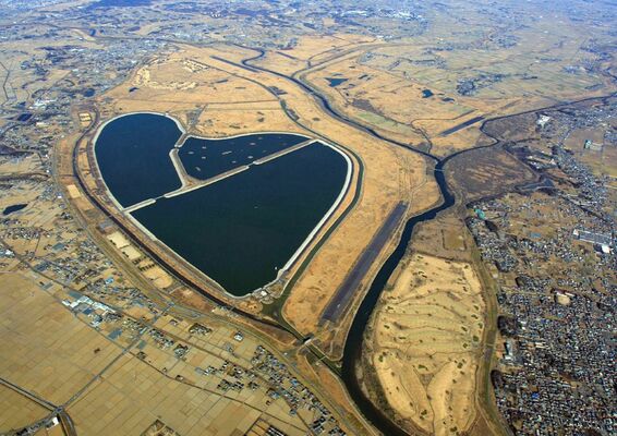 選奨土木遺産に認定された渡良瀬遊水地