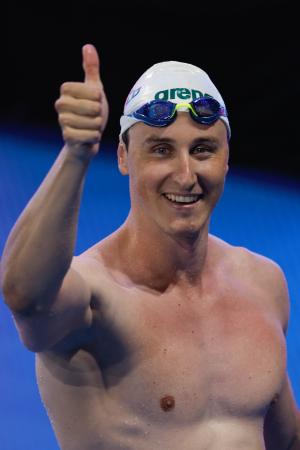 　男子５０メートル自由形で、２０秒８８の世界新記録をマークしたキャメロン・マケボイ＝２０日（ゲッティ＝共同）