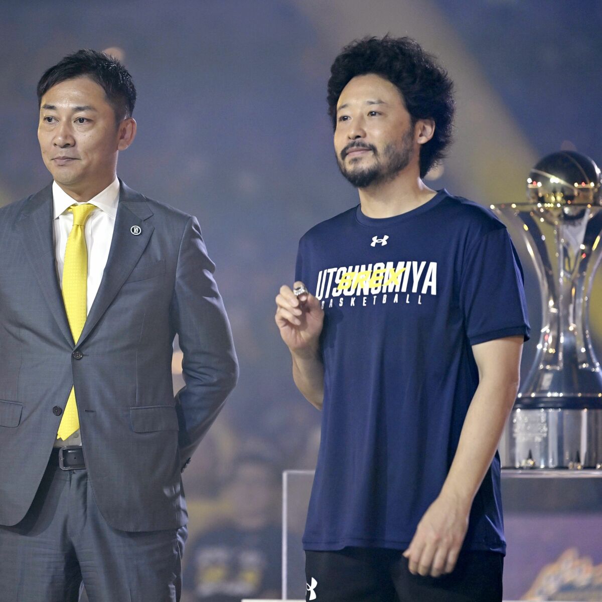 宇都宮ブレックス チャンピオンリング贈呈式 優勝メンバー結集、引退の