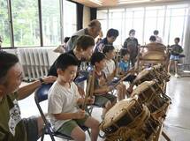 夏祭りに向けお囃子練習
